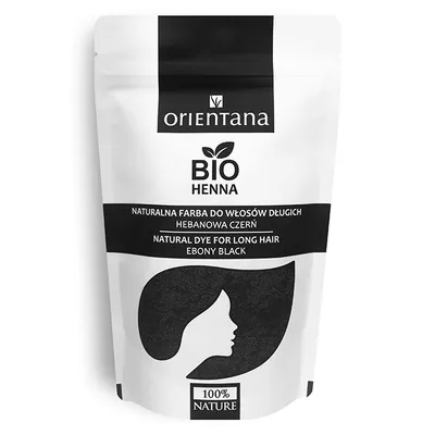 Orientana Bio henna do włosów długich `Hebanowa czerń`