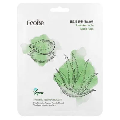 EcoBe Aloe, Ampoule Mask Pack (Maska w płachcie z aloesem)
