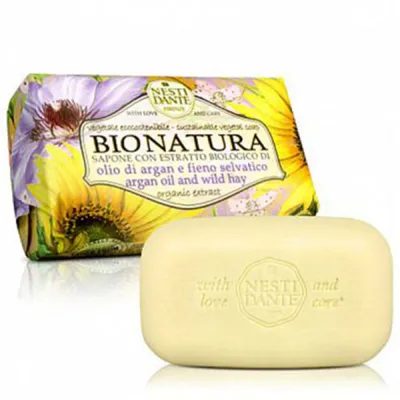 Nesti Dante Bio Natura, Argan Oil & Wild Hay Natural Soap (Naturalne mydło toaletowe `Olejek arganowy & dzikie siano`)