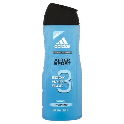 Adidas After Sport, Body, Hair, Face (Żel pod prysznic do ciała, włosów i twarzy dla mężczyzn)