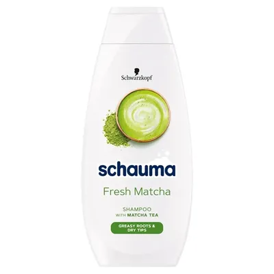 Schwarzkopf Schauma Fresh Matcha, Szampon do włosów przetłuszczających się u nasady i suchych na końcach