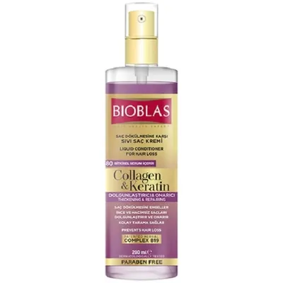 Bioblas Collagen & Keratin, Liquid Conditioner (Kolagenowo – keratynowa odżywka do włosów w sprayu bez spłukiwania)