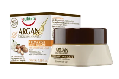 Equilibra Argan, Crema Viso Anti-Rughe (Krem przeciwzmarszczkowy do twarzy arganowy)