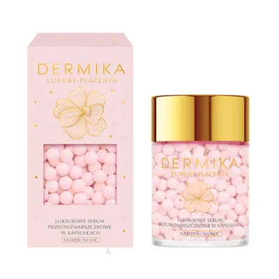 Dermika Luxury Placenta, Luksusowe serum przeciwmarszczkowe w kapsułkach na dzień i na noc