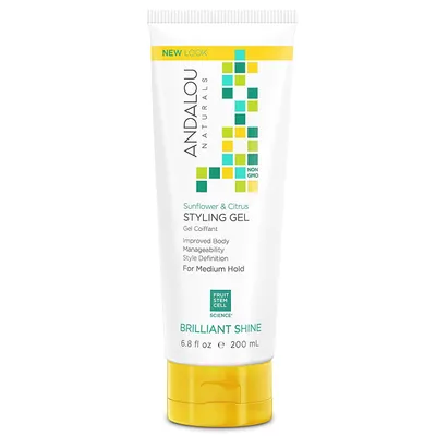 Andalou Naturals Sunflower & Citrus, Brilliant Shine Hair Styling Gel (Żel do stylizacji włosów z cytrusami i słonecznikiem)