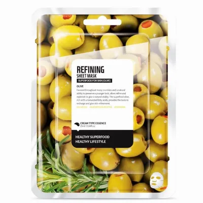 Farmskin Superfoods for Skin, Refining Sheet Mask Olive (Ujędrniająca maska z oliwkami)