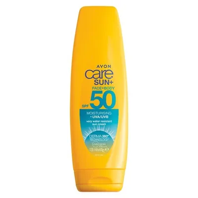 Avon Care ,Sun+ Face+Body SPF50 Moisturising Sun Cream (Wodoodporny balsam nawilżająco-ochronny do twarzy i ciała SPF50)