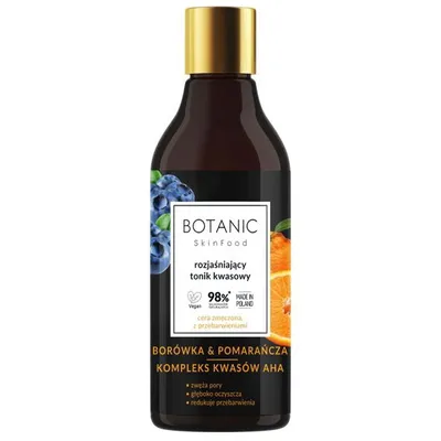 Botanic Skin Food Rozjaśniający tonik kwasowy