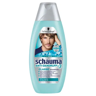 Schwarzkopf Schauma For Men, Anti-Dandruff x 3 Classic Shampoo (Klasyczny szampon przeciwłupieżowy)