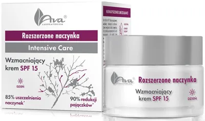 Laboratorium Kosmetyczne AVA Intensive Care, Rozszerzone naczynka, Wzmacniający krem do twarzy na dzień SPF 15