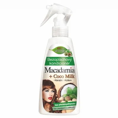 Bione Cosmetics Regenerująca odżywka bez spłukiwania w sprayu "Olej macadamia & Mleko kokosowe"
