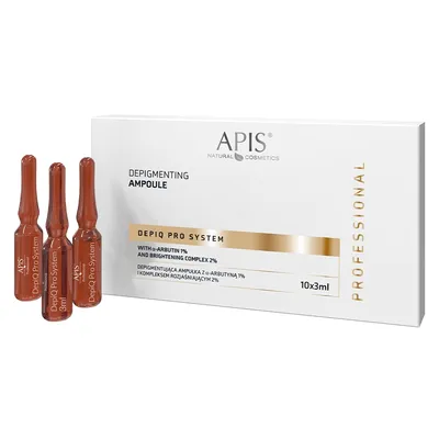 Apis DEPIQ Pro System, Depigmentująca ampułka z α-arbutyną 1% i kompleksem rozjaśniającym 2%