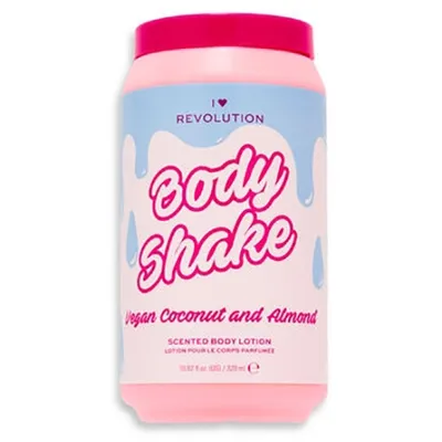 I Heart Revolution Body Shake, Vegan Coconut and Almond Scented Body Lotion (Wegański balsam do ciała `Kokos i migdał`)