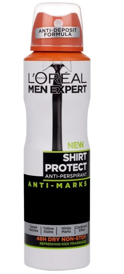L'Oreal Paris Men Expert, Shirt Protect Anti-perspirant Anti-marks 48h (Antyperspirant w sprayu przeciw plamom na ubraniach)