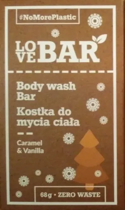LoveBar Body Wash Bar Caramel & Vanilla (Kostka do mycia ciała `Karmel i wanilia`)