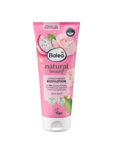 Balea Natural Beauty, Rose & Dragon Fruit, Body Lotion (Róża i Smoczy owoc, Balsam do ciała)