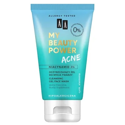 AA My Beauty Power Acne, Oczyszczający żel do mycia twarzy `Niacynamid 2%`