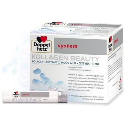Doppelherz System Kollagen Beauty, Suplement diety w płynie na piękną skórę
