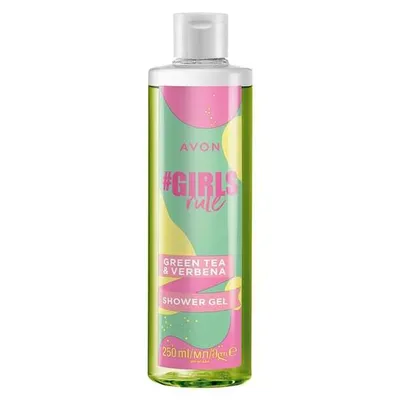 Avon Girls Rule,  Green Tea & Verbena Shower Gel (Żel pod prysznic `Werbena i zielona herbata`)