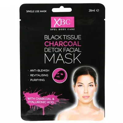 XBC Black Tissue Charcoal Detox Facial Mask (Węglowa maseczka oczyszczajaca)