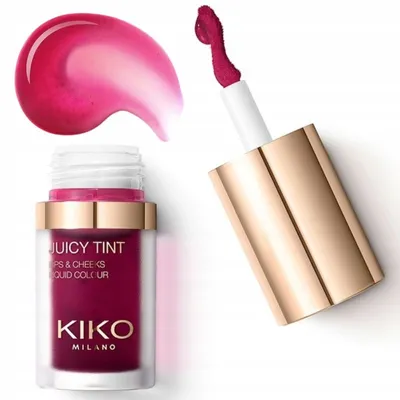Kiko Milano Juicy Tint, Lips & Cheeks Liquid Colour (Pomadka do ust i róż 2w1)