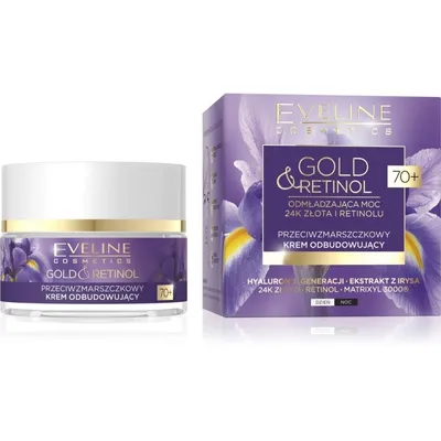 Eveline Cosmetics Gold & Retinol, Przeciwzmarszczkowy krem odbudowujący 70+