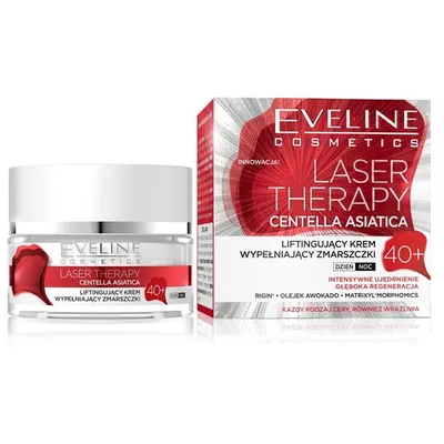 Eveline Cosmetics Laser Therapy Centella Asiatica, Liftingujący krem wypełniający zmarszczki 40+