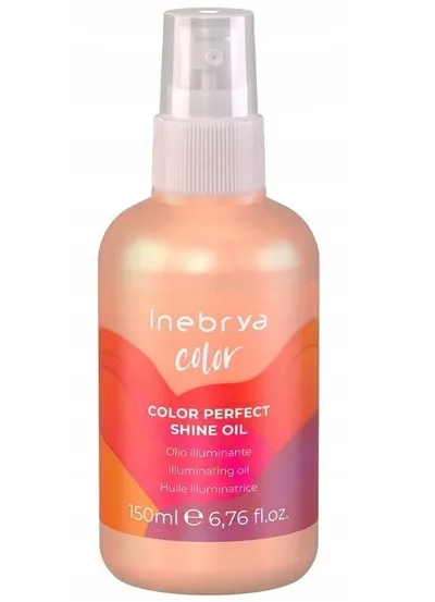Inebrya Color Perfect, Shine Oil (Olejek do włosów farbowanych, rozświetlający i podkreślający kolor)