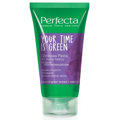 Perfecta Your Time is Green, Glinkowa pasta do mycia twarzy przeciw niedoskonałościom