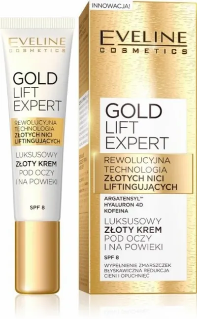 Eveline Cosmetics Gold Lift Expert, Luksusowy złoty krem pod oczy i na powieki
