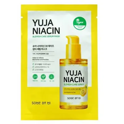Some by MI Yuja Niacin 30Days Blemish Care Mask (Rozjaśniająca maseczka w płachcie)
