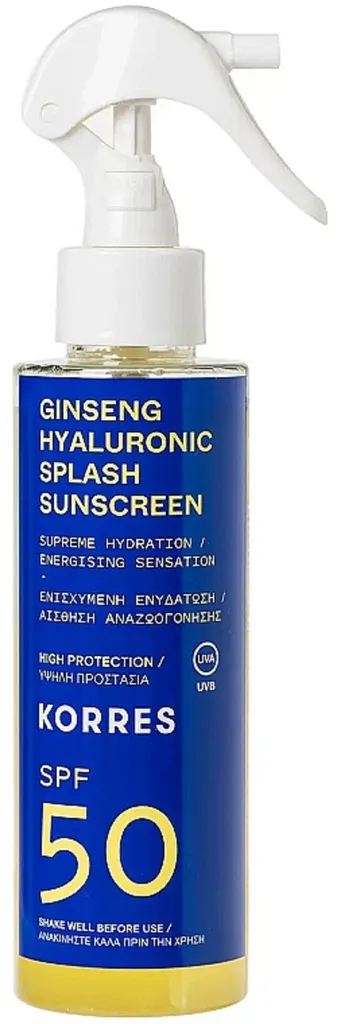 Korres Ginseng Hyaluronic Splash Sunscreen SPF50 (Spray ochronny do twarzy i ciała SPF50)