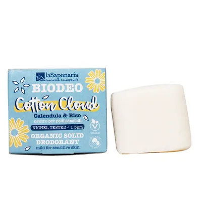 La Saponaria Biodeo Solido Neutro per Pelli Sensibili Cotton Cloud (Dezodorant w kostce)