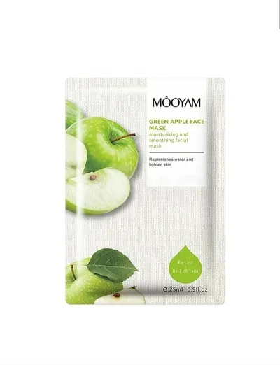 Mooyam Green Apple Face Mask (Maska nawilżająca  w płachcie z ekstraktem z zielonego jabłka)