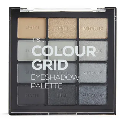 PS... Pro Grey Tones Colour Grid Eyeshadow Palette (Paleta cieni do powiek)