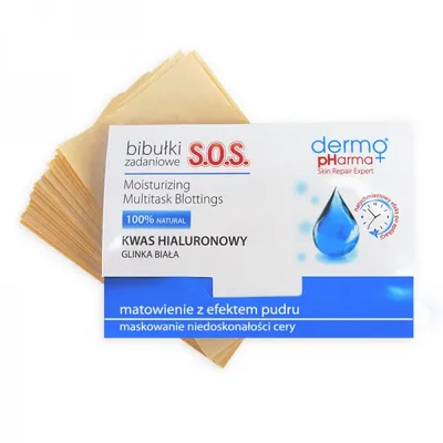 Dermo Pharma Bibułki zadaniowe S.O.S. z kwasem hialuronowym