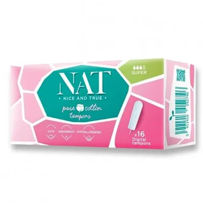 NAT (Nice and True) Pure Cotton Tampons Super (Tampony higieniczne)