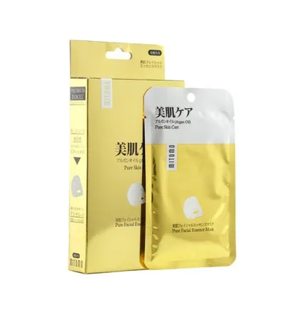Yasumi Mitomo Premium Pure Face Mask (Maska w płachcie z olejem arganowym i eksraktem z kwiatu wiśni japońskiej)