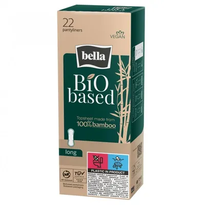 Bella Bio Based Pantyliners 100% Bamboo Long (Wkładki higieniczne bambusowe)