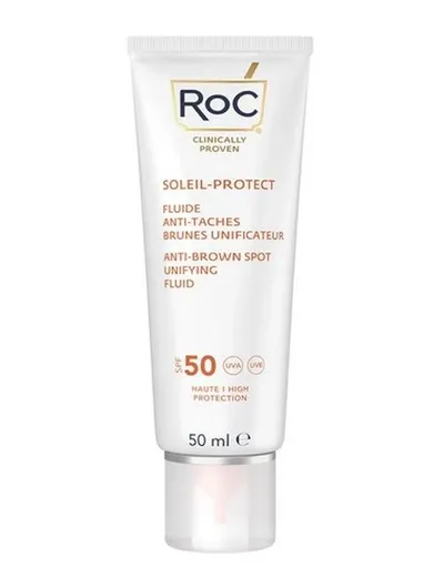 RoC Soleil-Protect, Anti-Brown Spot Unifying Fluid SPF50 (Ujednolicający fluid ochronny)