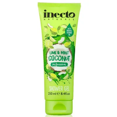 Inecto Lime & Mint, Coconut Infusion, Shower Gel (Żel pod prysznic `Limonka, mięta i kokos`)