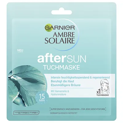 Garnier Ambre Solaire, Aftersun Tuchmaske (Maseczka po opalaniu)