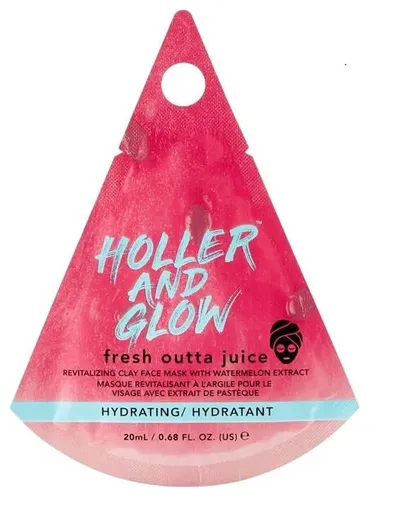 Holler and Glow Fresh Outta Juice, Watermelon Clay Face Mask (Odświeżająca maseczka oczyszczająca do twarz)
