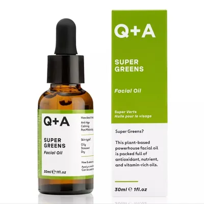 Q+A Super Greens Facial Oil (Odżywczy olejek do twarzy)
