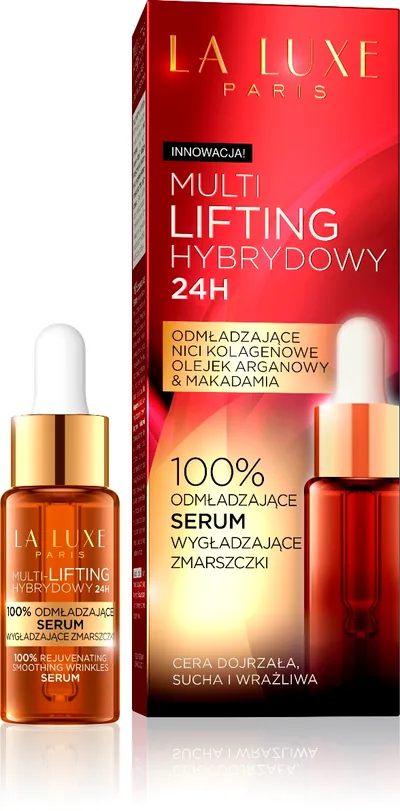La Luxe Paris Multi - Lifting Hybrydowy 24H , 100% Odmładzające serum wygładzające zmarszczki