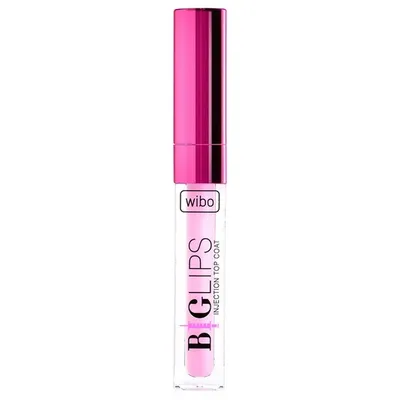 Wibo Big Lips Top Coat (Błyszczący topper do ust z olejem migdałowym)