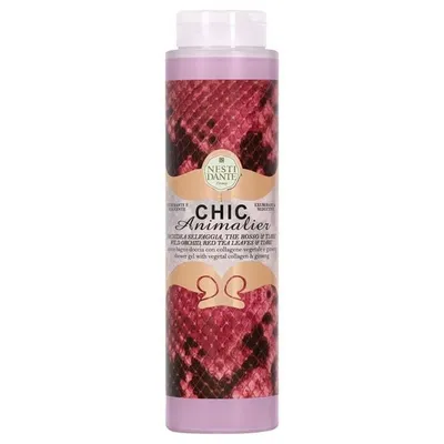 Nesti Dante Chic Animalier, Red Shower Gel Wild Orchid, Red Tea Leaves & Tiare (Żel pod prysznic `Dzika orchidea, liście czerwonej herbaty i gardenia')