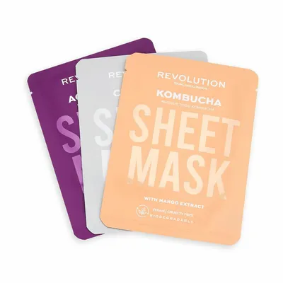 Revolution Skincare Combination Skin Sheet Mask Set (Maseczki do skóry mieszanej)
