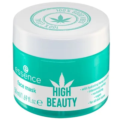 Essence High Beauty, Face Mask (Nawilżająco-rozświetlająca maseczka do twarzy z olejem konopnym)