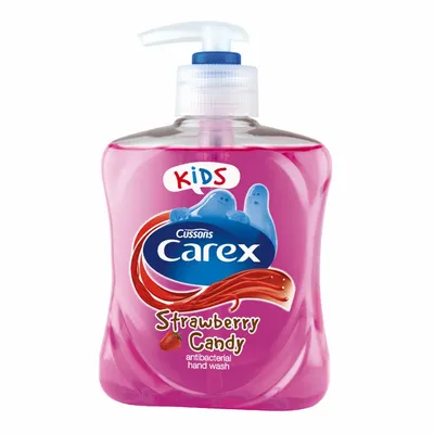 Carex Strawberry Candy, Antibacterial Hand Wash (Antybakteryjne mydło w płynie o zapachu truskawkowych cukierków)